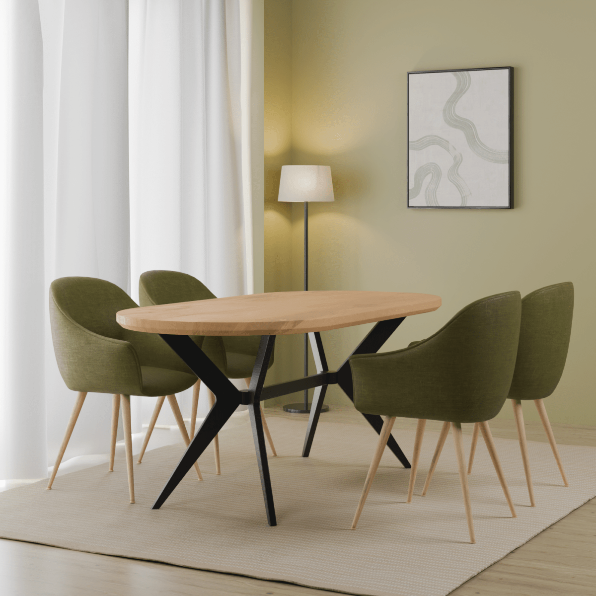 Blake Mango Wood Dining Table - OPULENT Co