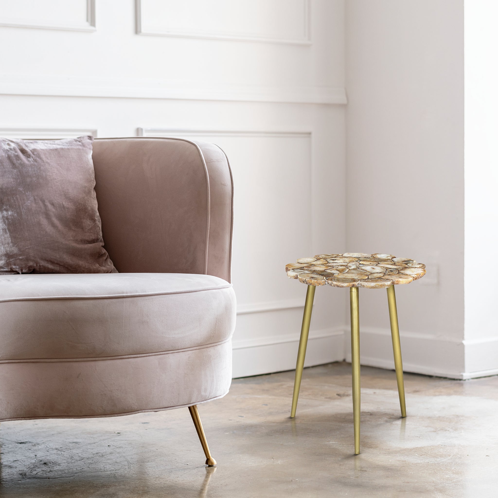 Myra Natural Agate End Table