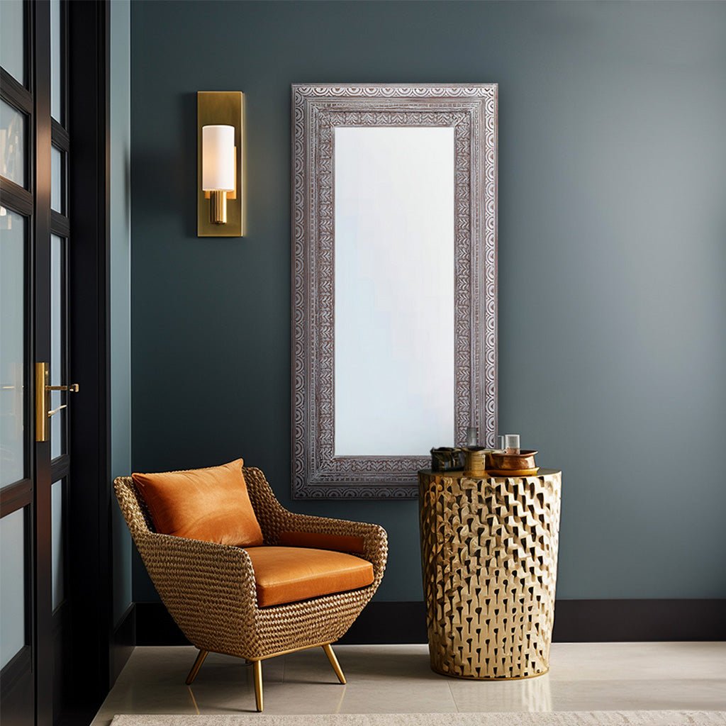 Naaz Carved Wooden Mirror - OPULENT Co