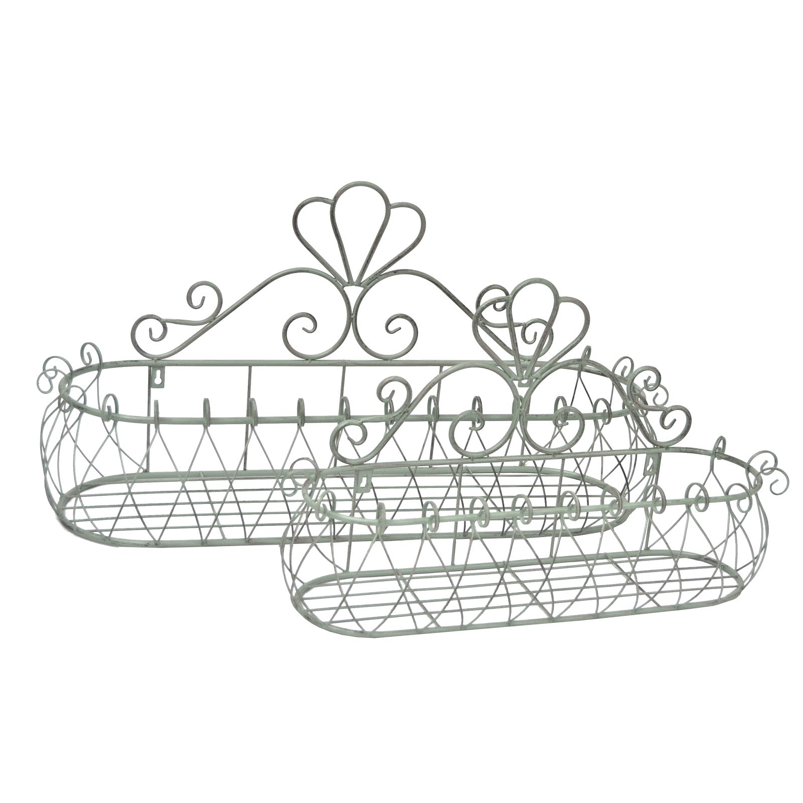 Wall Basket | Set of 2 | Green - OPULENT Co