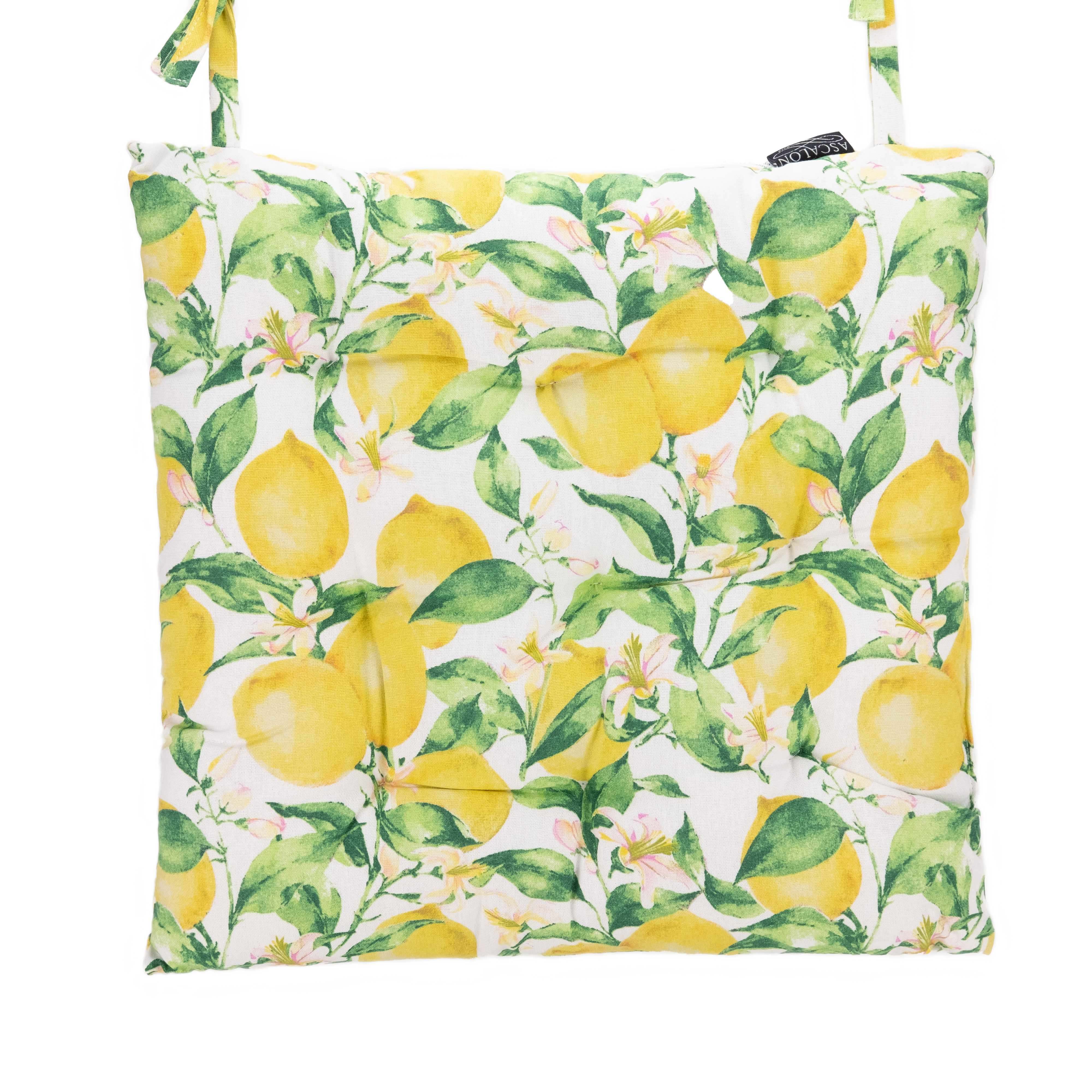 Square Seatpad | Lemons pattern