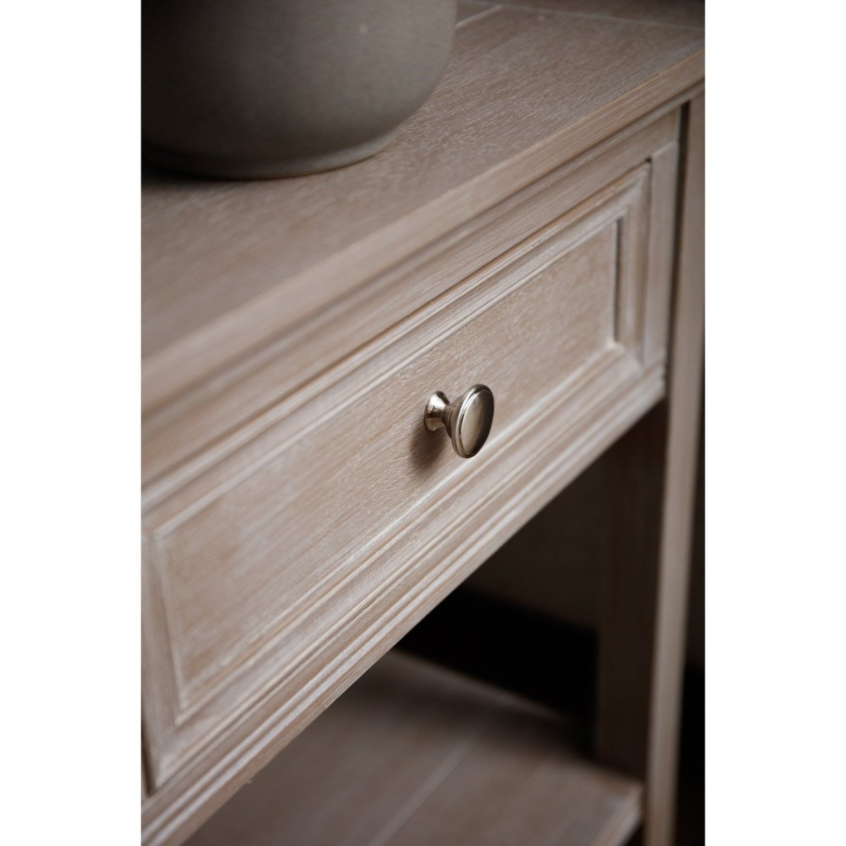 The Serene Collection One Drawer Side Table - OPULENT Co