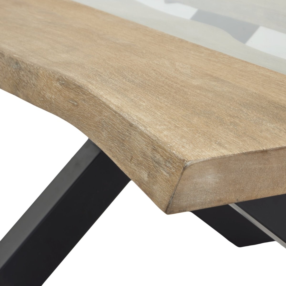 Live Edge Collection Light Acacia River Coffee Table - OPULENT Co