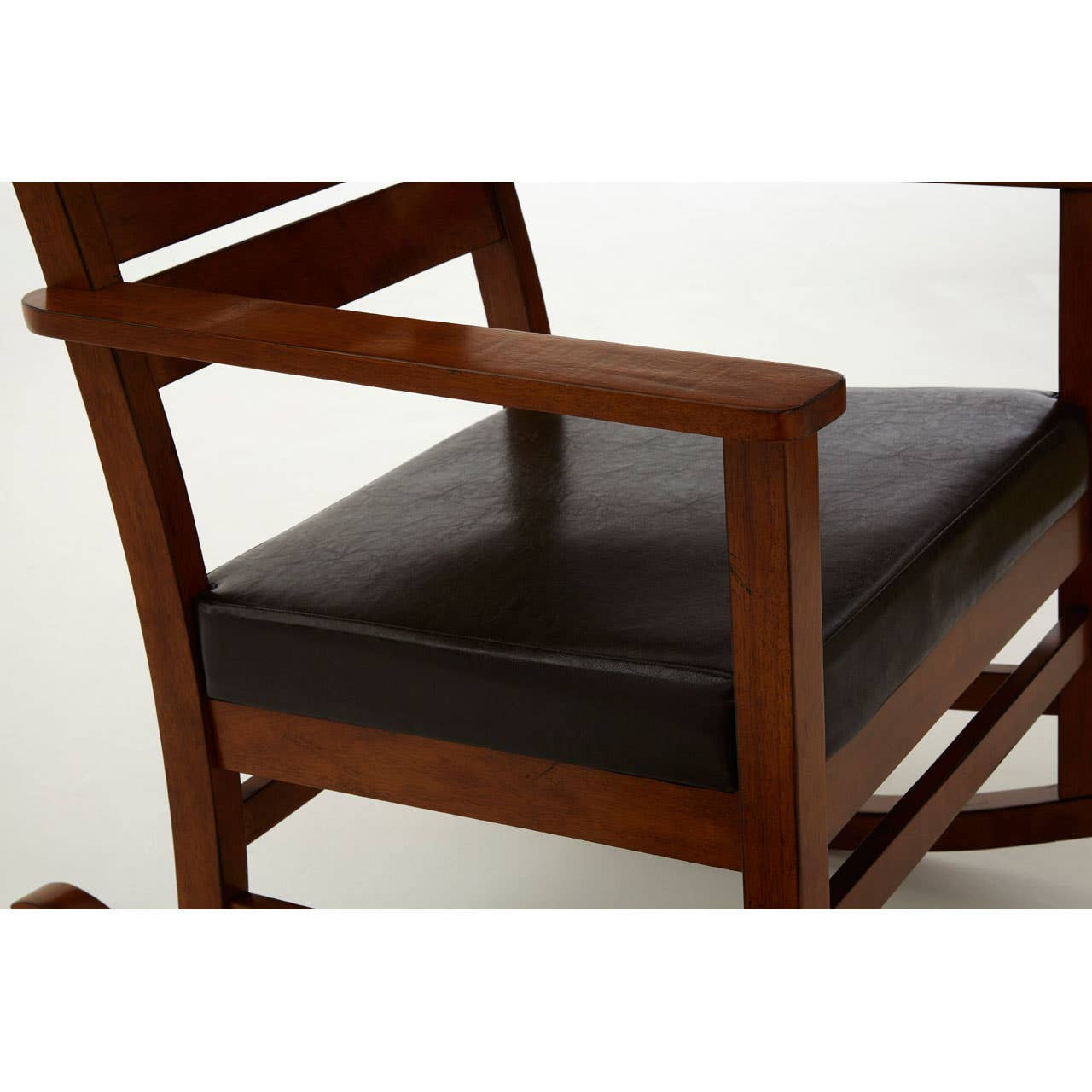 Freedom Brown Leather Effect Rocking Chair