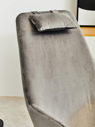 Solna Grey Velvet Rocking Chair