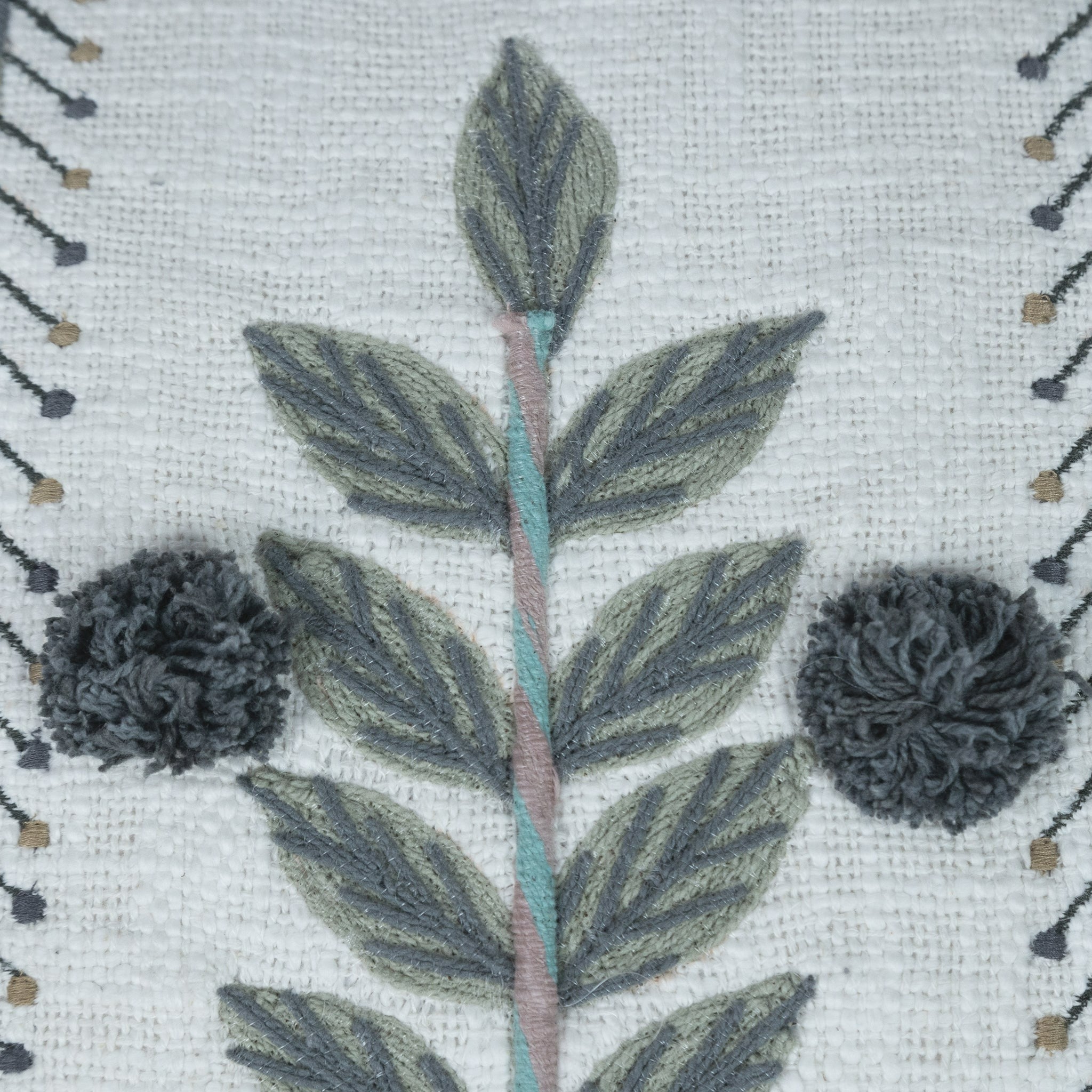 Gianna Fresh Embroidered Cotton Cushion