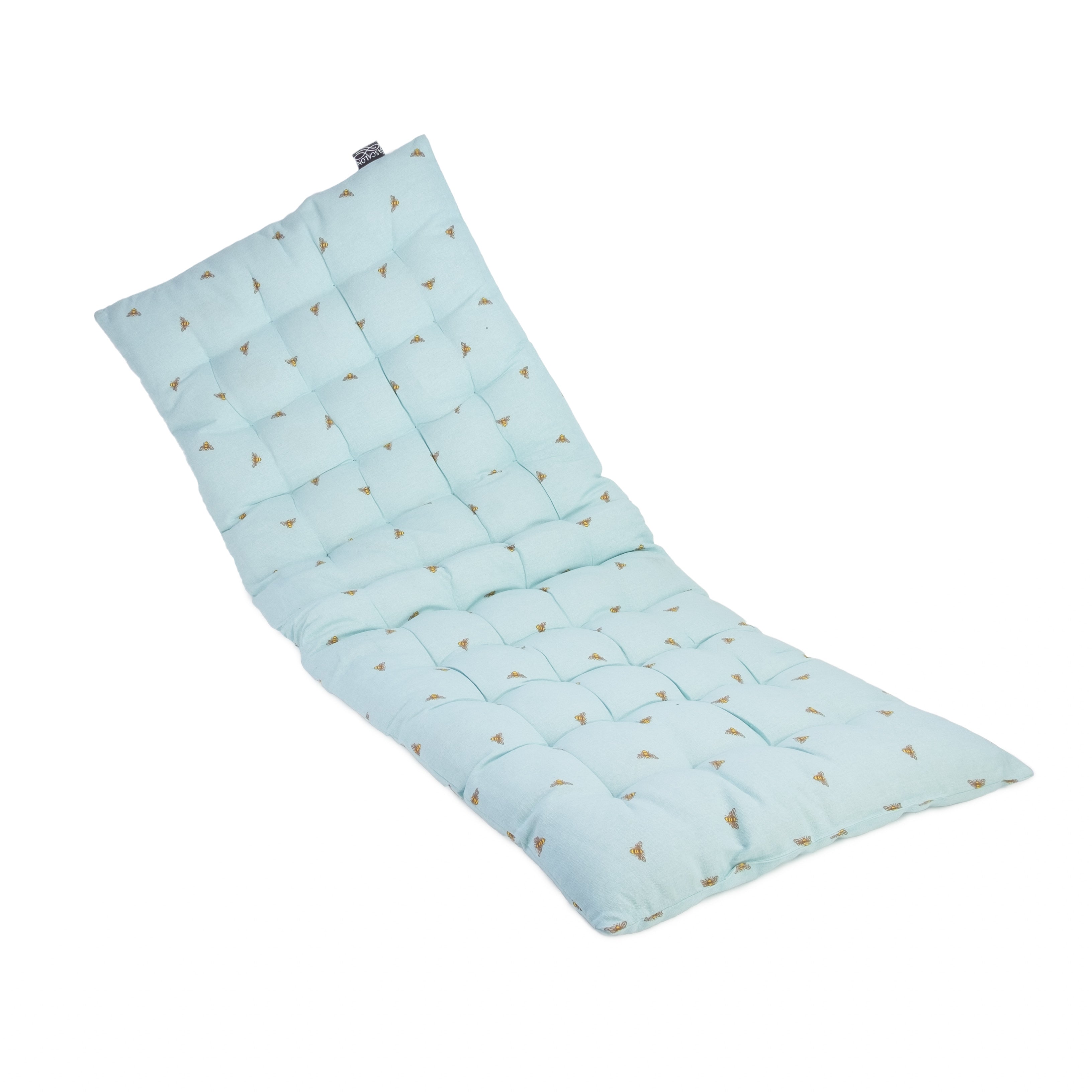 BENCH SEATPAD | Bee pattern in light blue