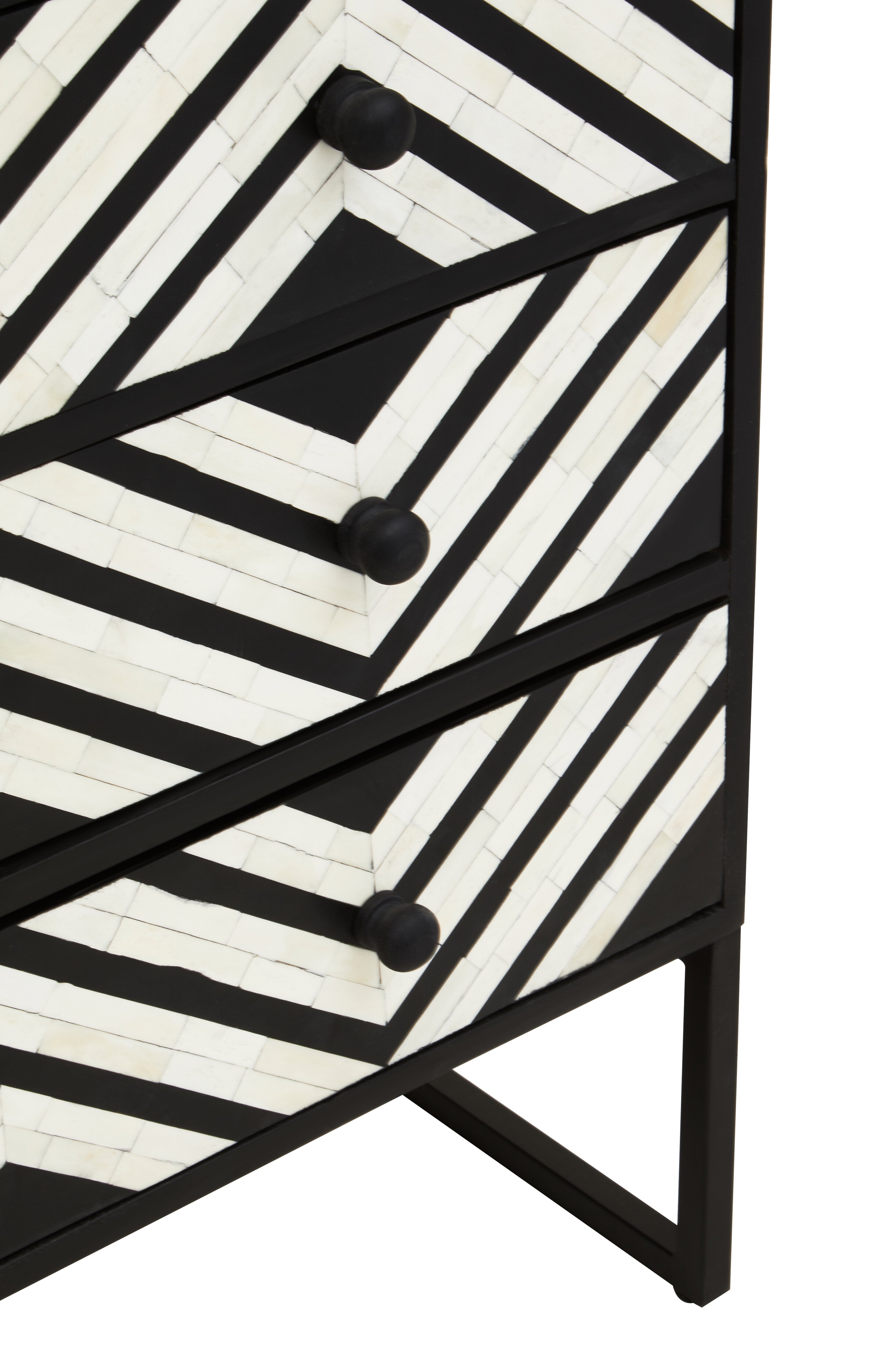 Allora Three Drawer Chest With Bone Inlay