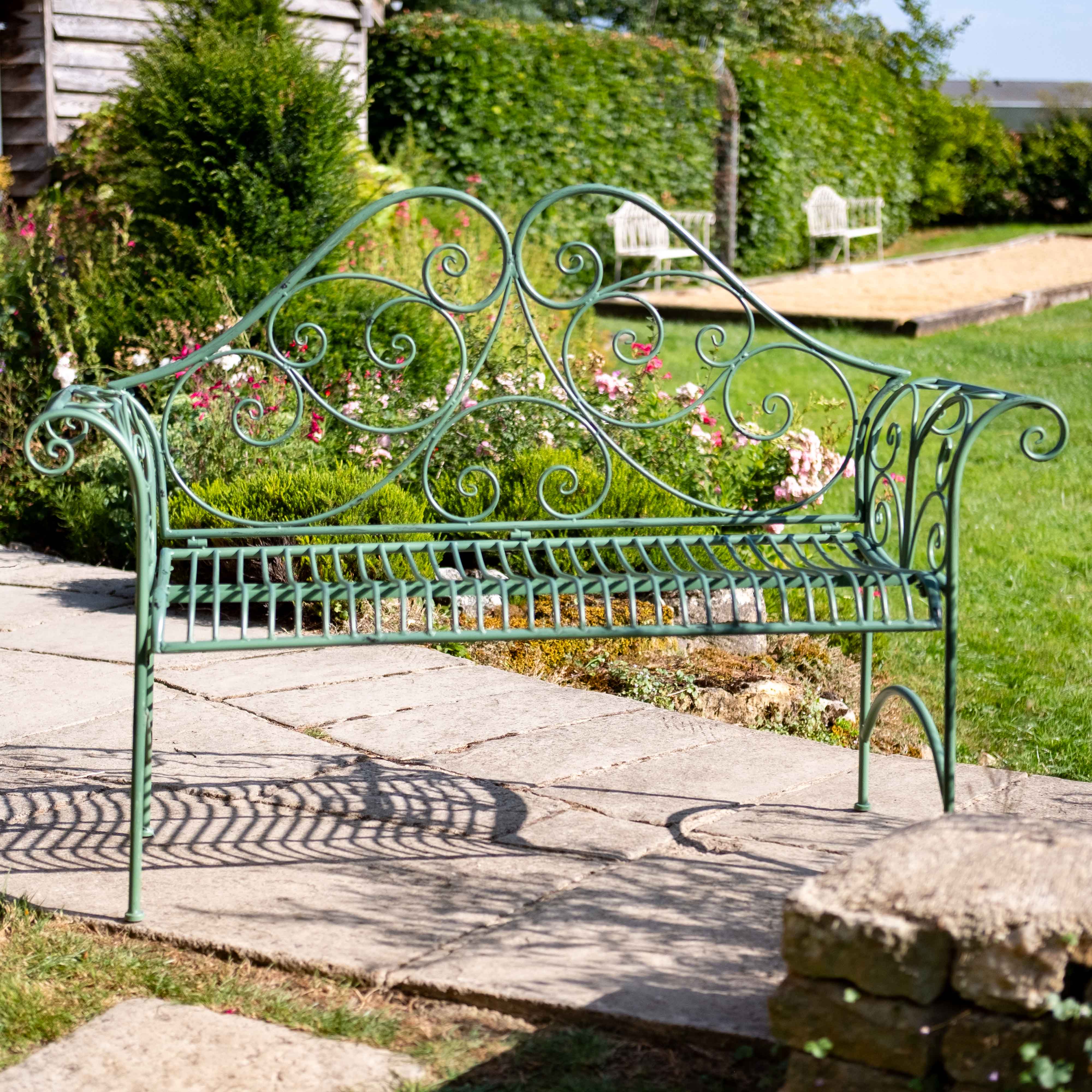 HERITAGE GREEN BENCH | Garden Bench | Antique Green