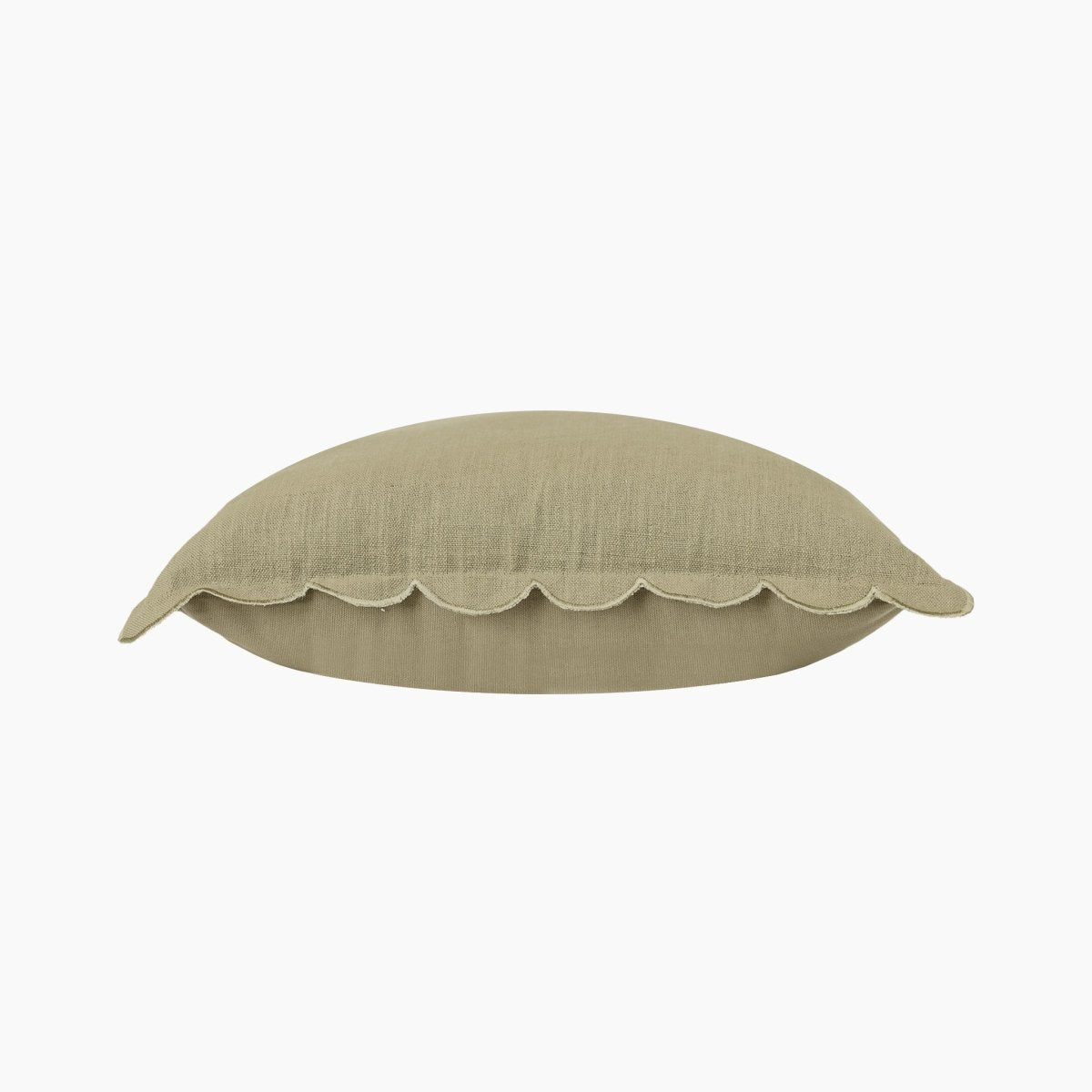 Elsie Cotton - Linen Olive Green Cushion - OPULENT Co