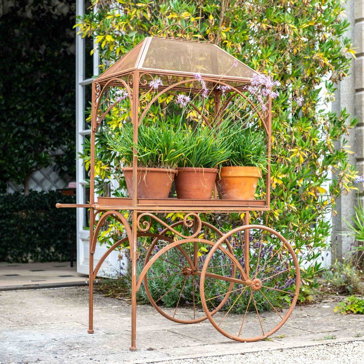 Flower Cart | Plant Pot Stand | Rusty - OPULENT Co