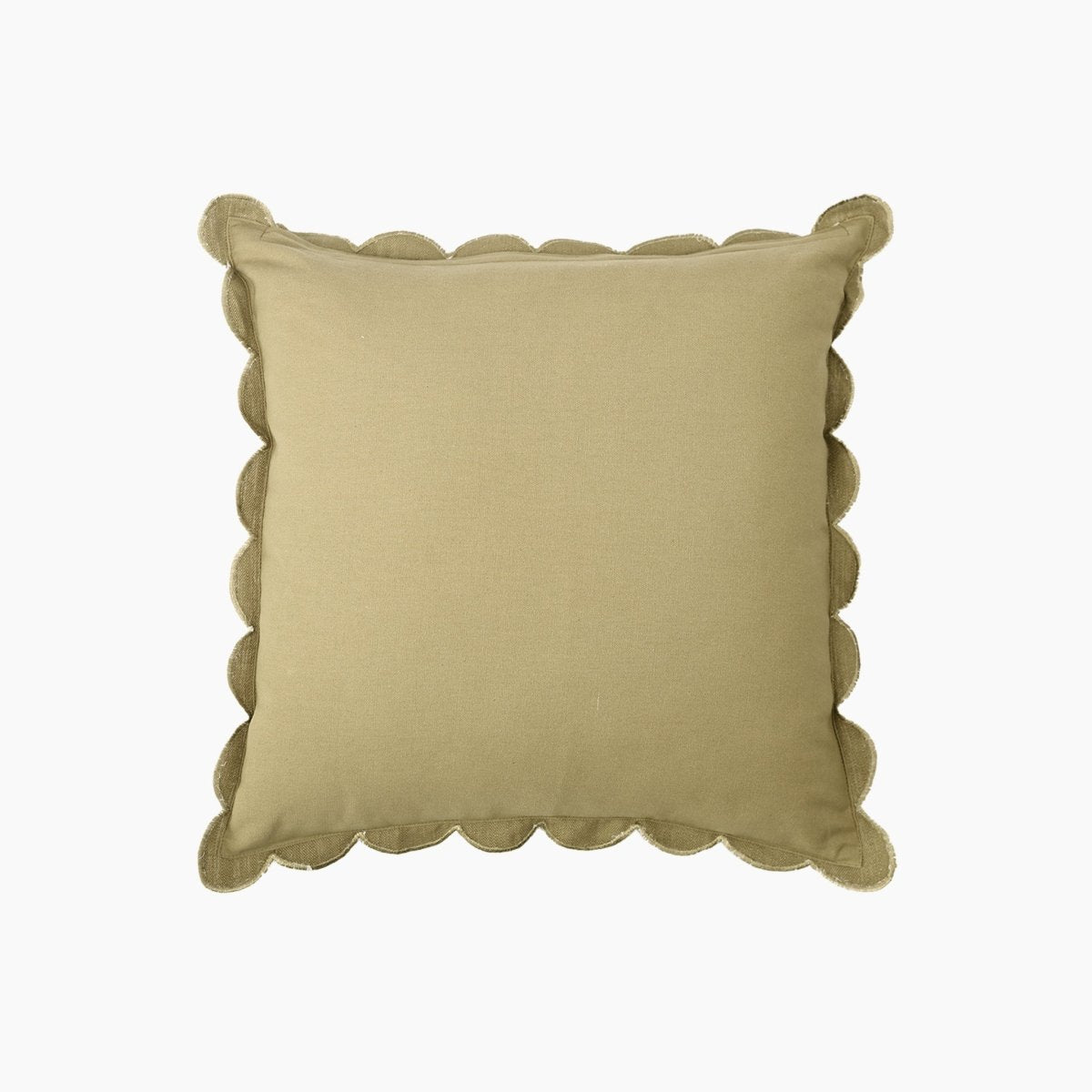Elsie Cotton - Linen Olive Green Cushion - OPULENT Co