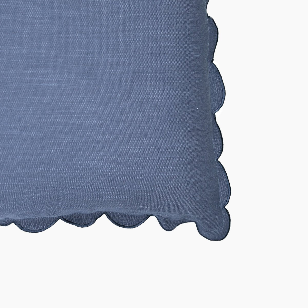 Elsie Cotton - Linen Blue Cushion - OPULENT Co