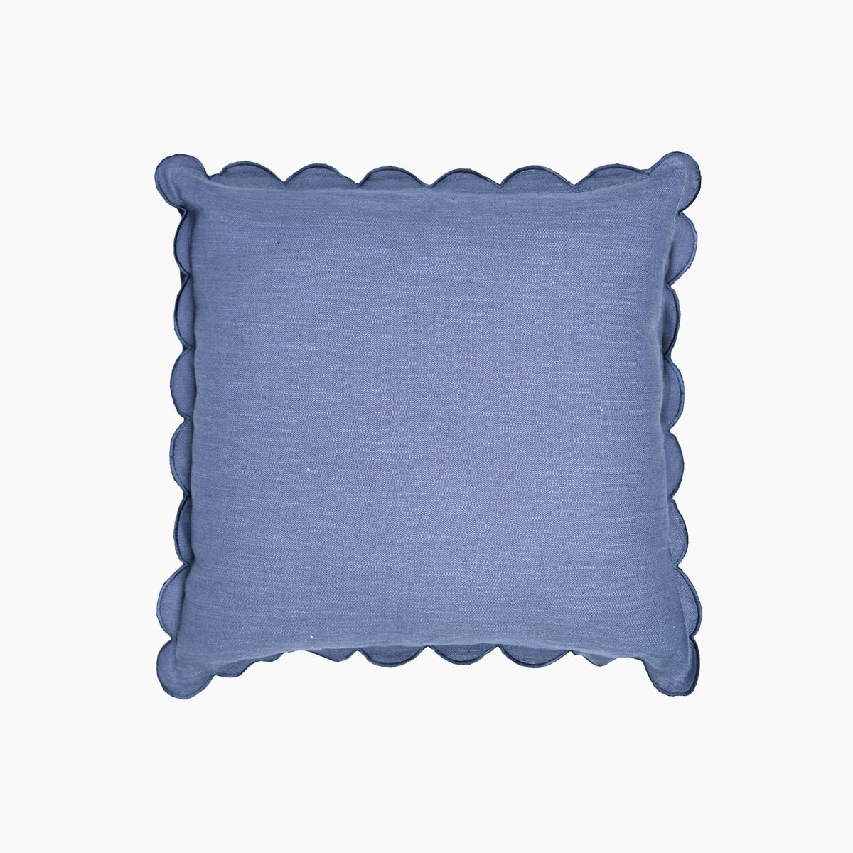 Elsie Cotton - Linen Blue Cushion - OPULENT Co