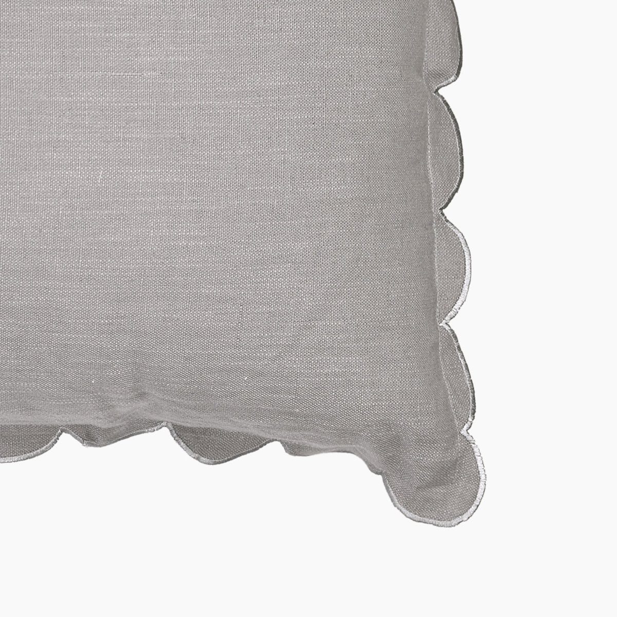 Elsie Cotton - Linen Grey Cushion - OPULENT Co