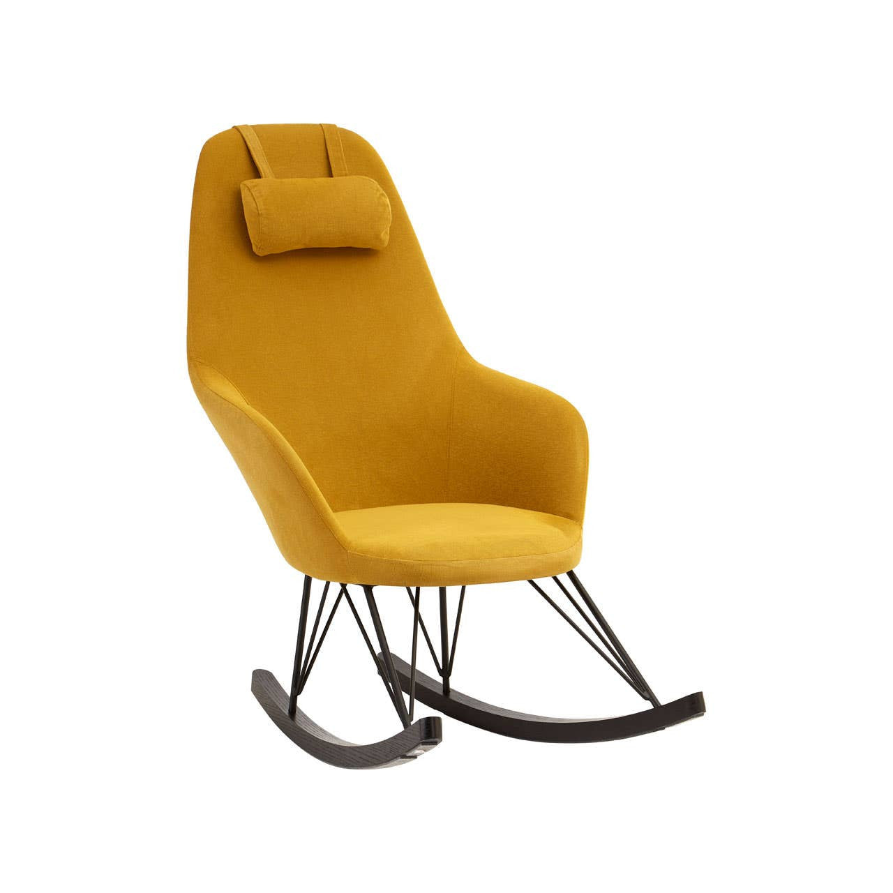Erritso Yellow Rocking Chair High Back
