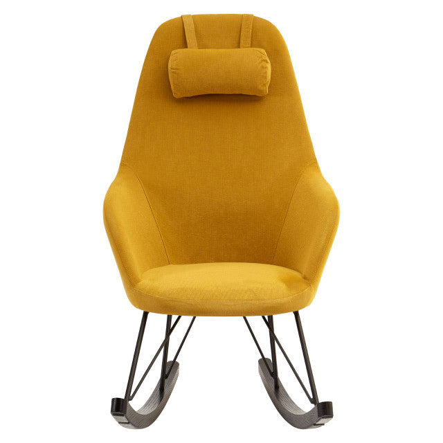 Erritso Yellow Rocking Chair High Back