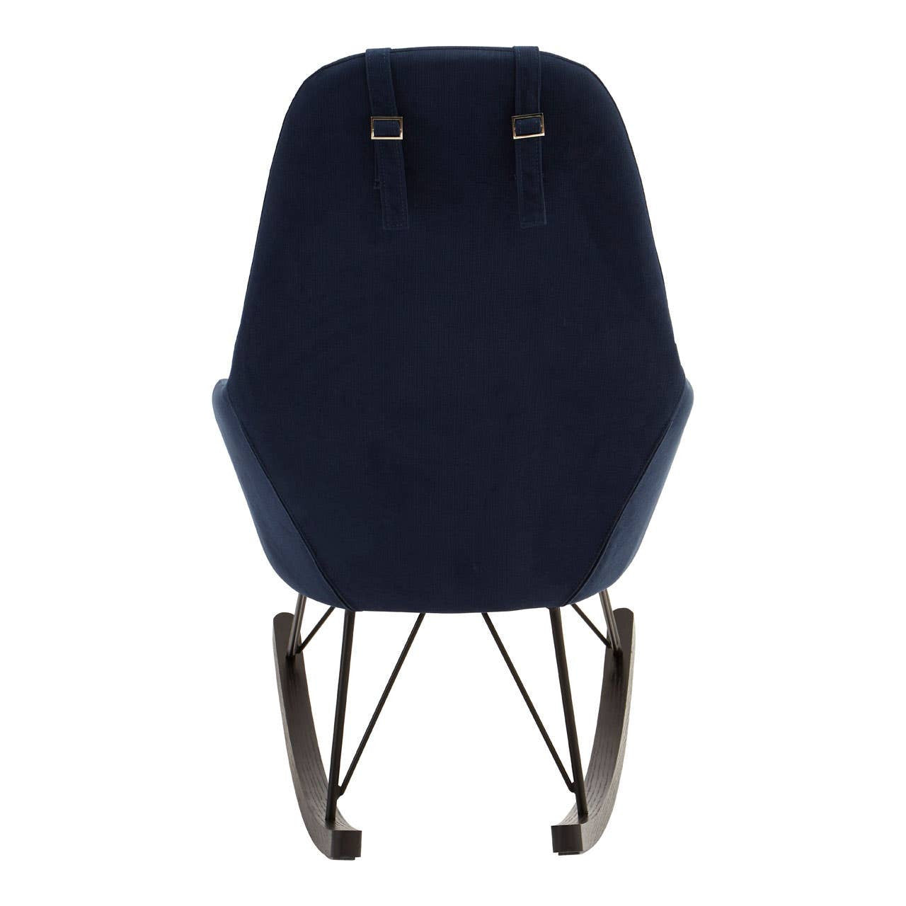 Erritso Blue Fabric Rocking Chair High Back