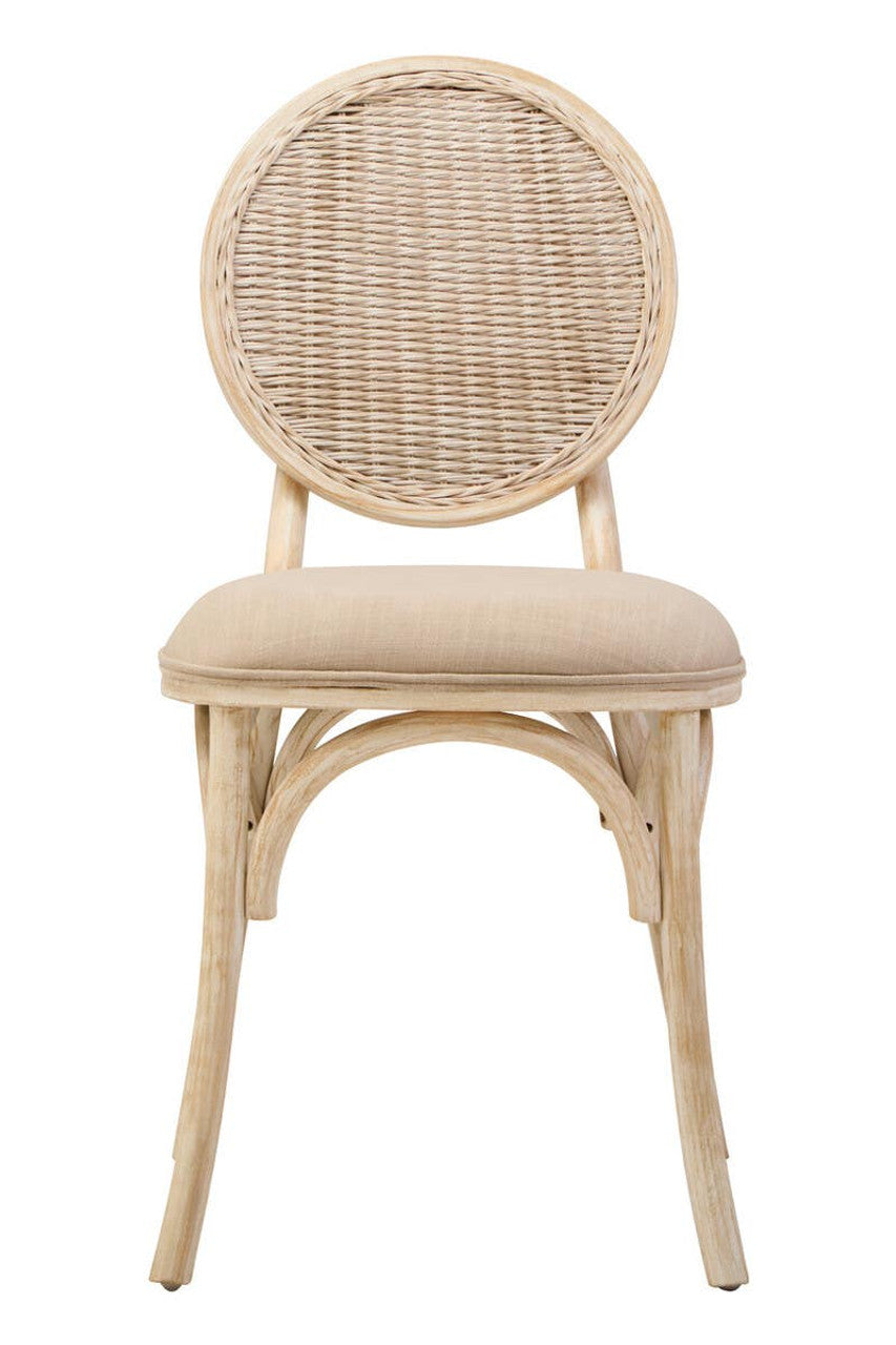 Nino White Wash Elm Wood Dining Chair