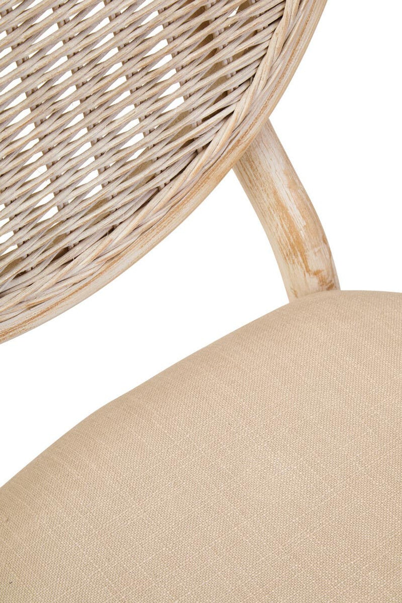 Nino White Wash Elm Wood Dining Chair