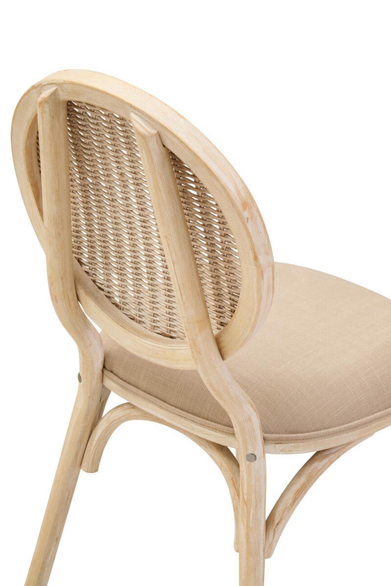 Nino White Wash Elm Wood Dining Chair
