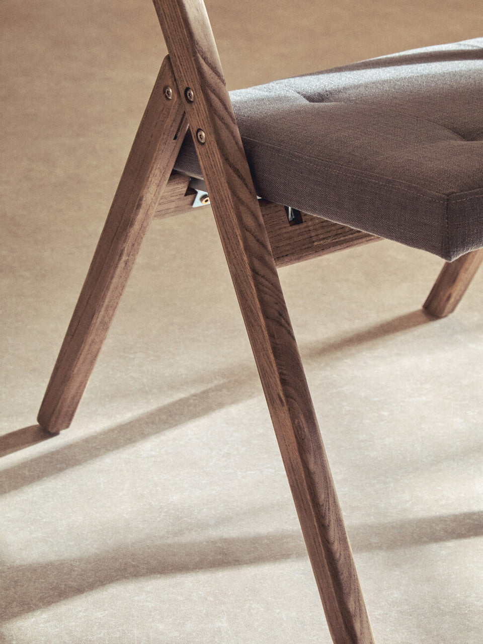 Nino Grey Wash Elm Wood Folding Chair