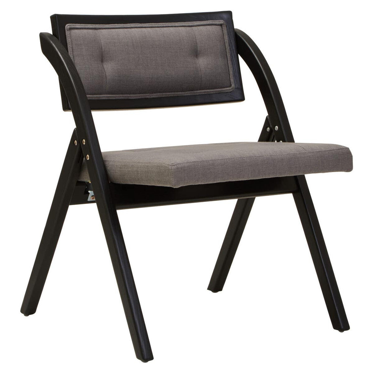 Nino Grey and Black Elm Wood Folding Chair