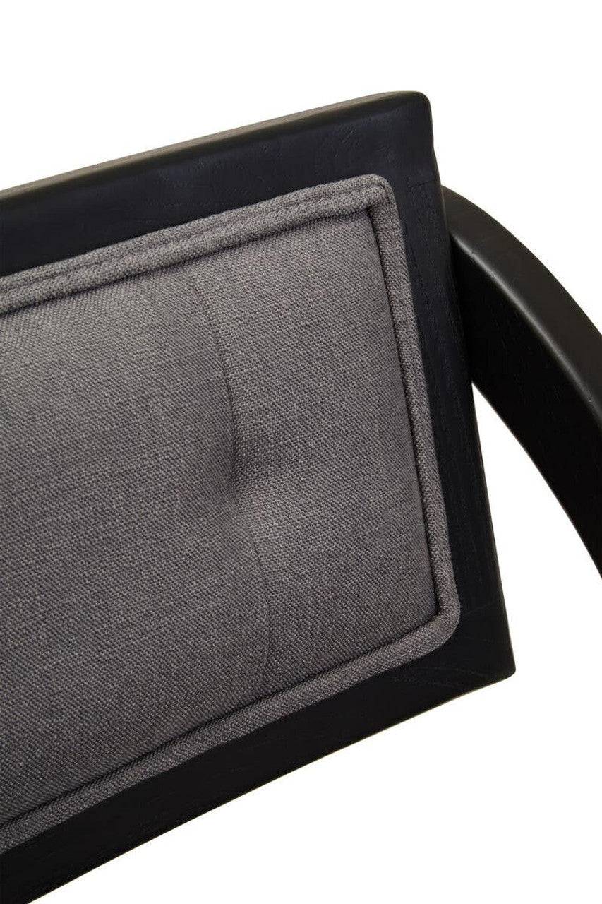 Nino Grey and Black Elm Wood Folding Chair