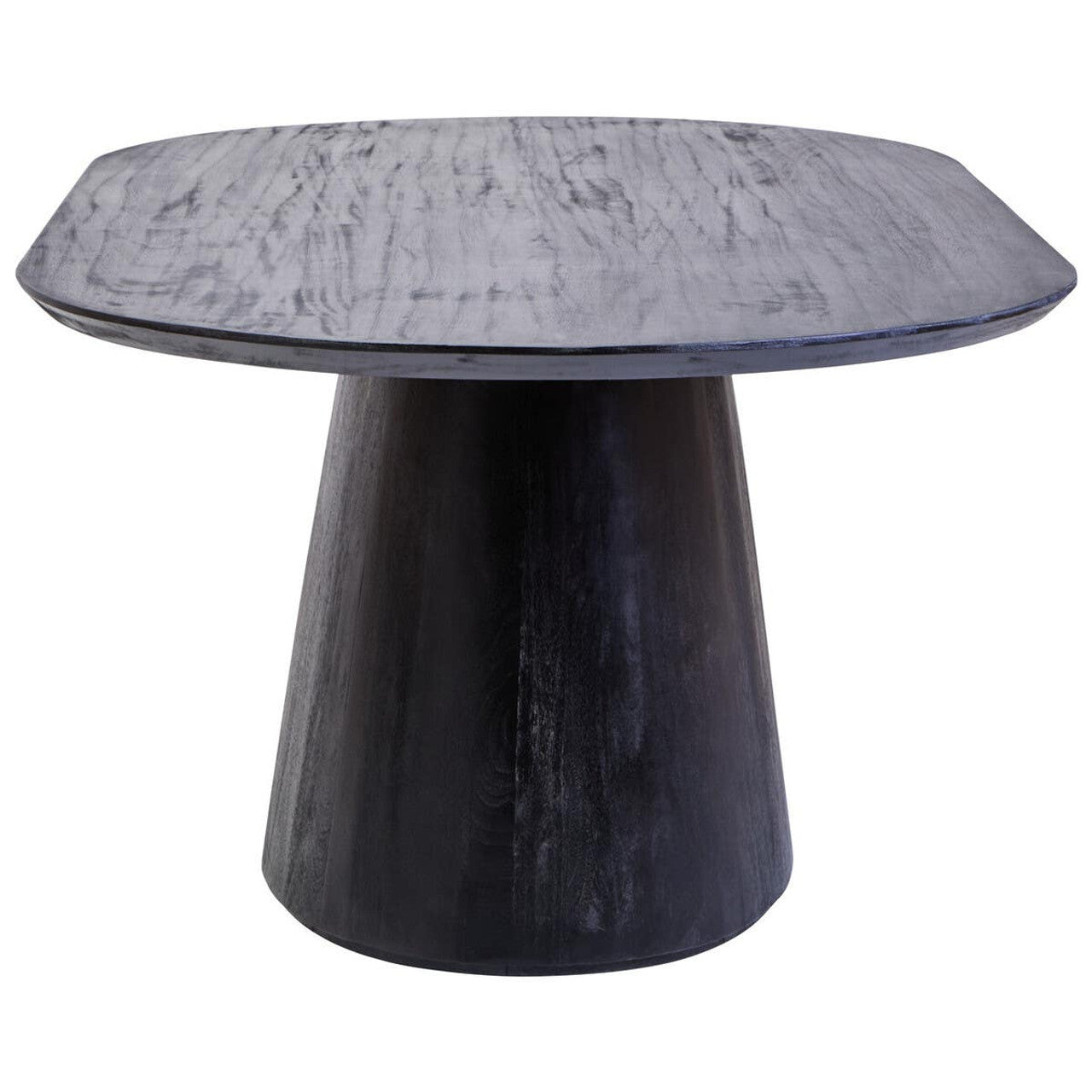 Korvella Black Mango Wood Oval Dining Table