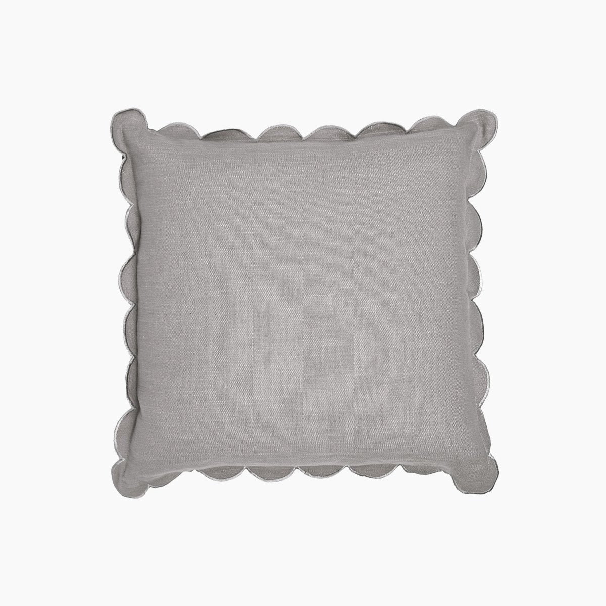 Elsie Cotton - Linen Grey Cushion - OPULENT Co