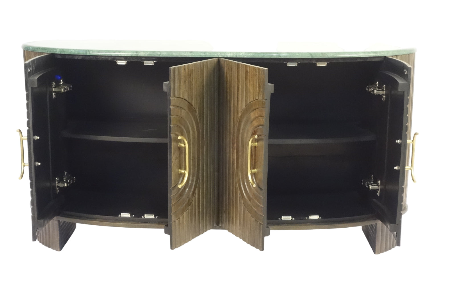 Mango Wood 4 Door Marble Top Sideboard