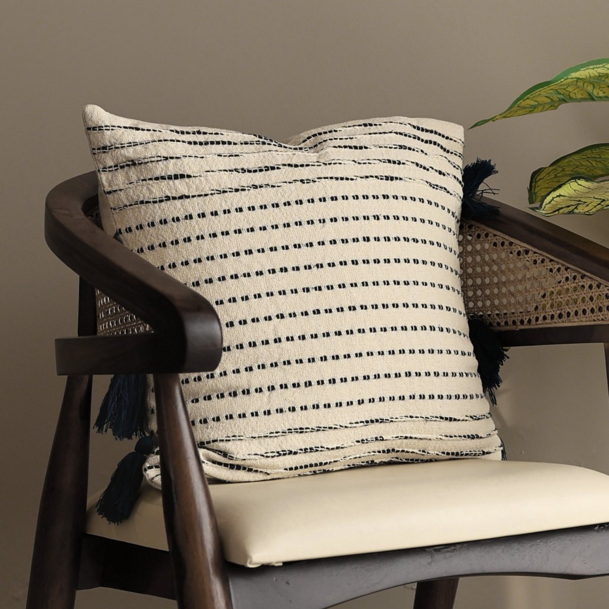 Freya Cotton Striped Cushion - OPULENT Co