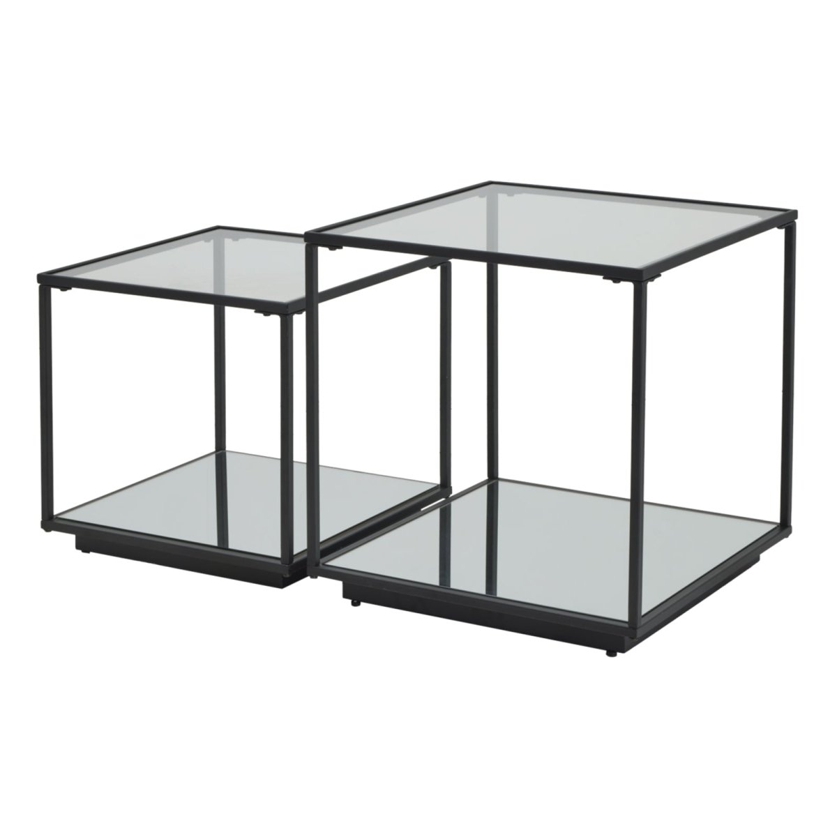 Lennox Black Framed Set Of 2 Side Tables - OPULENT Co