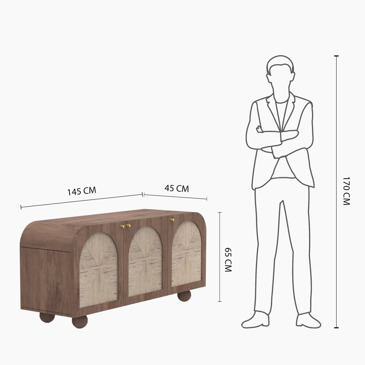 Jungle Three Door Cabinet - OPULENT Co