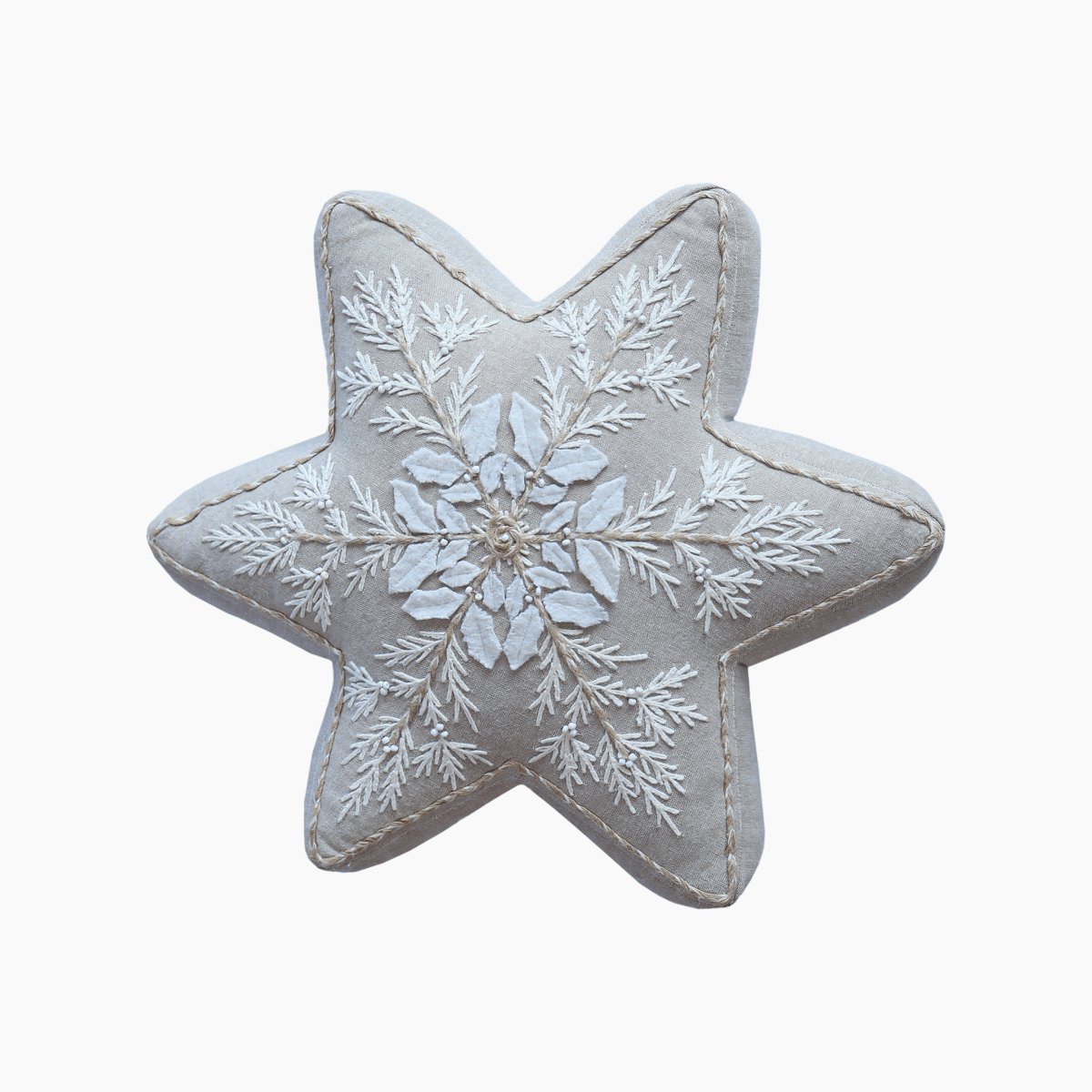 Joyful Star Cotton Chambray Cushion - OPULENT Co