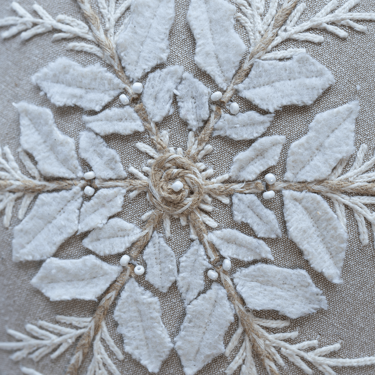 Joyful Star Cotton Chambray Cushion - OPULENT Co