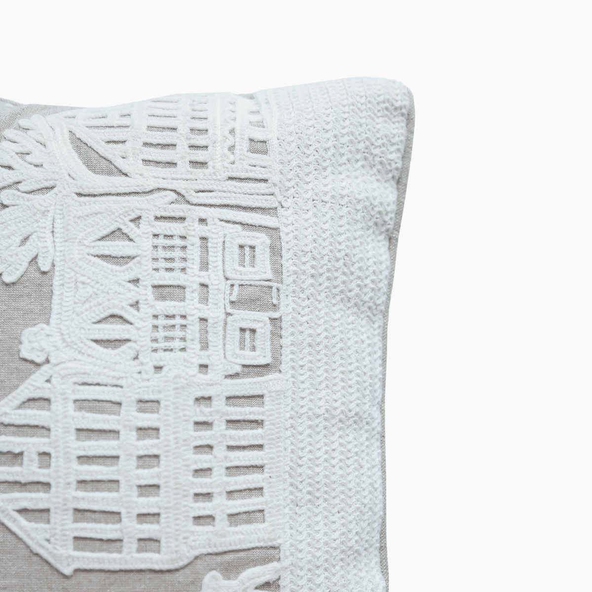 Festive Glow Cotton Chambray Cushion - OPULENT Co