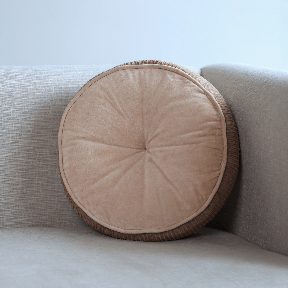 Peach Glory Cotton Velvet Cushion - OPULENT Co
