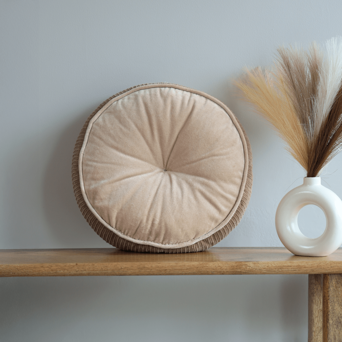Peach Glory Cotton Velvet Cushion - OPULENT Co
