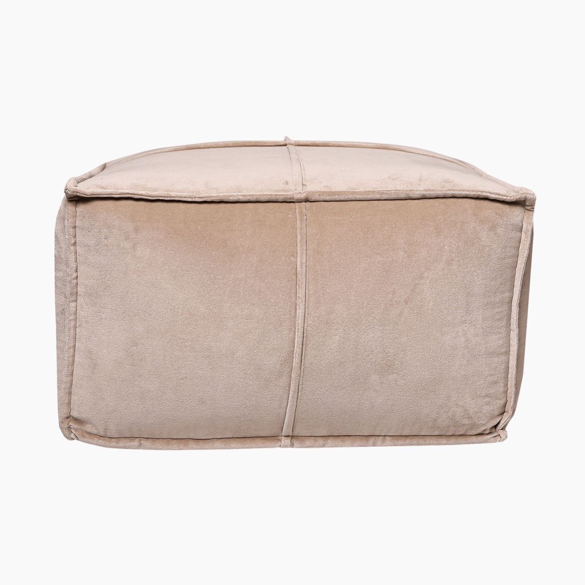 Tomos Beige Cotton Pouffe - OPULENT Co