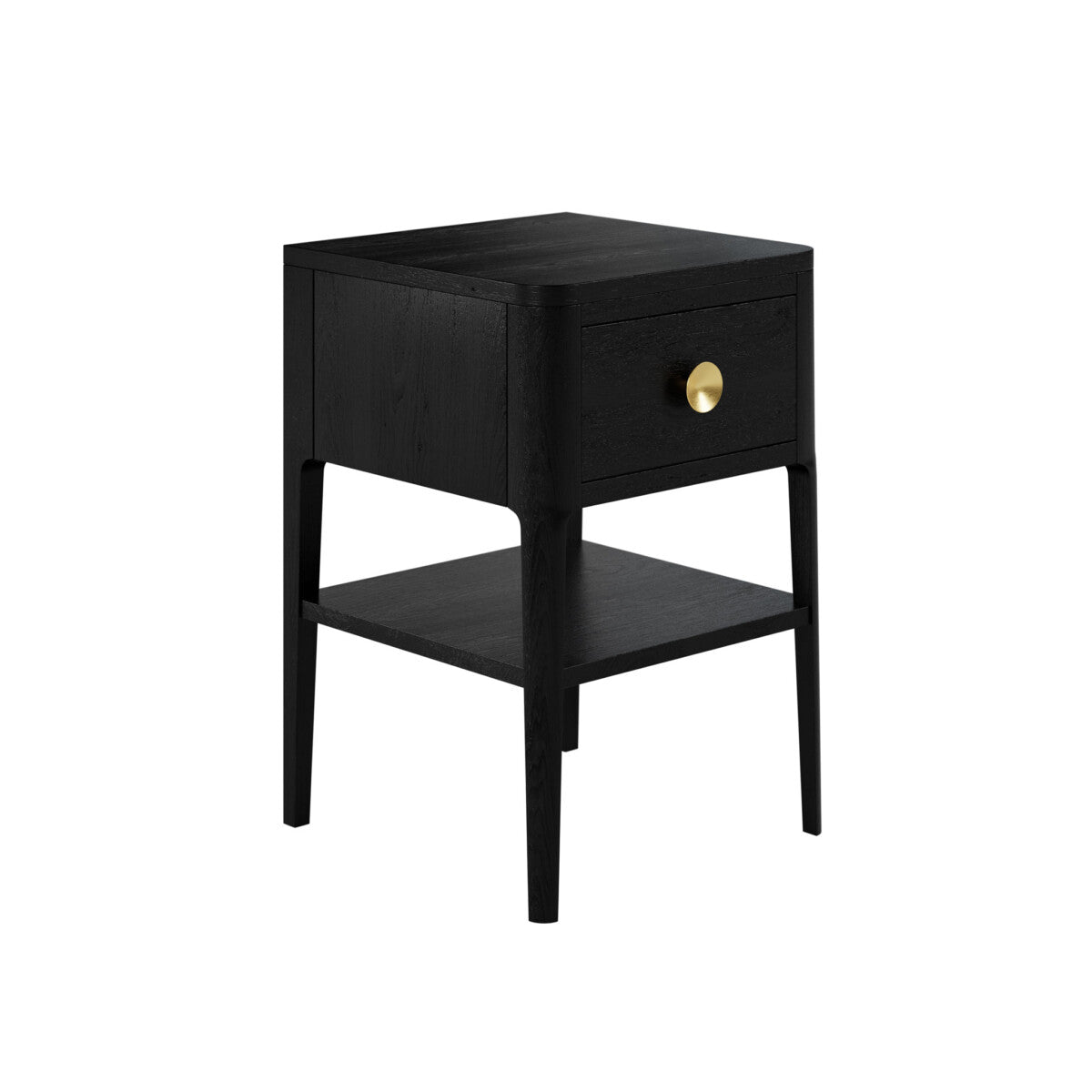 Abberley Bedside | Black | 1 Drawer - OPULENT co