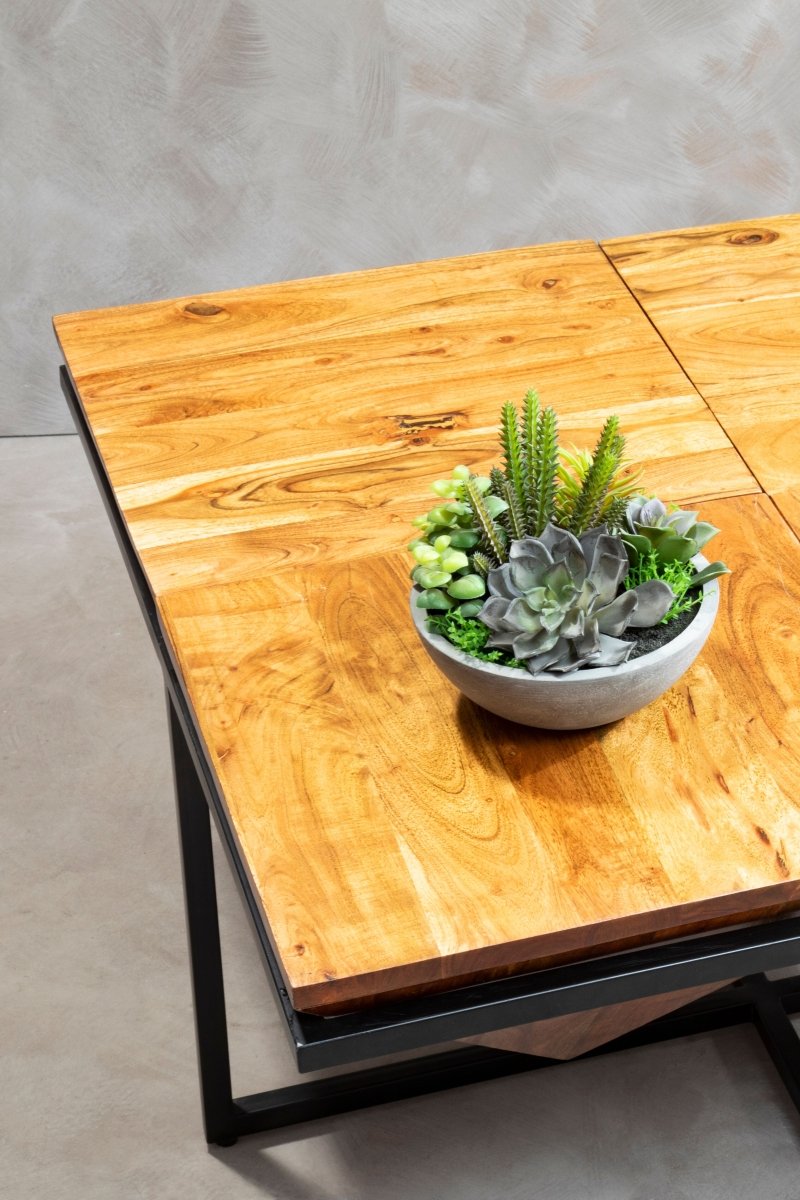 Acacia Pyramid Coffee Table - OPULENT co