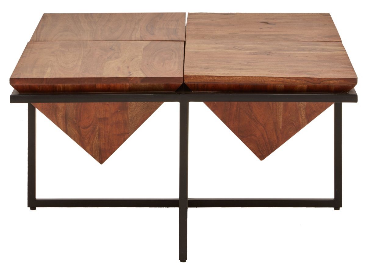 Acacia Pyramid Coffee Table - OPULENT co