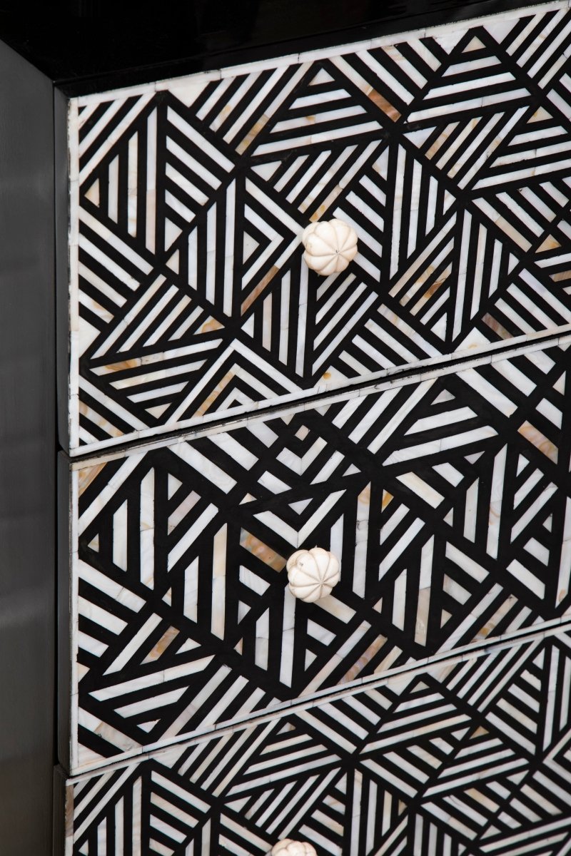 Allora Bone Monochrome Chest Of Drawers - OPULENT Co