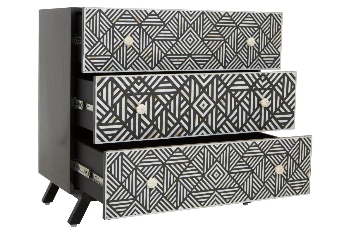 Allora Bone Monochrome Chest Of Drawers - OPULENT Co