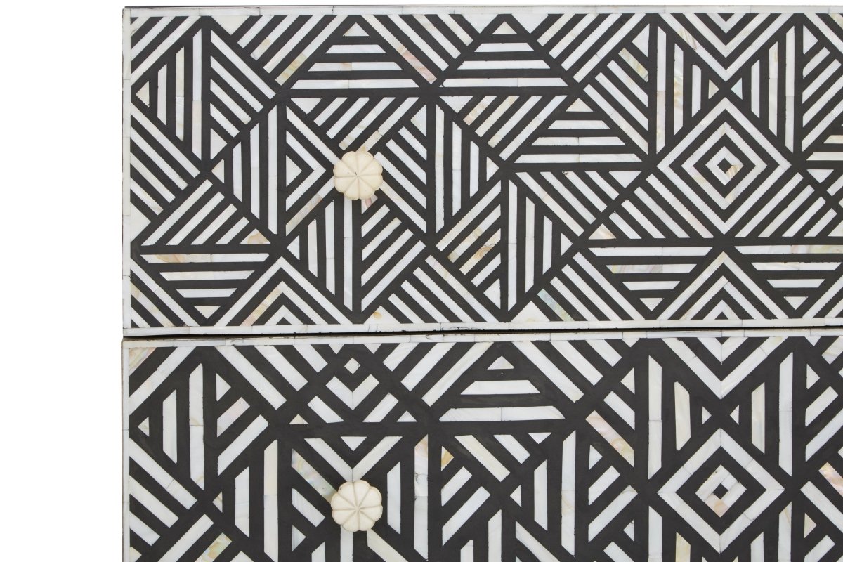 Allora Bone Monochrome Chest Of Drawers - OPULENT Co