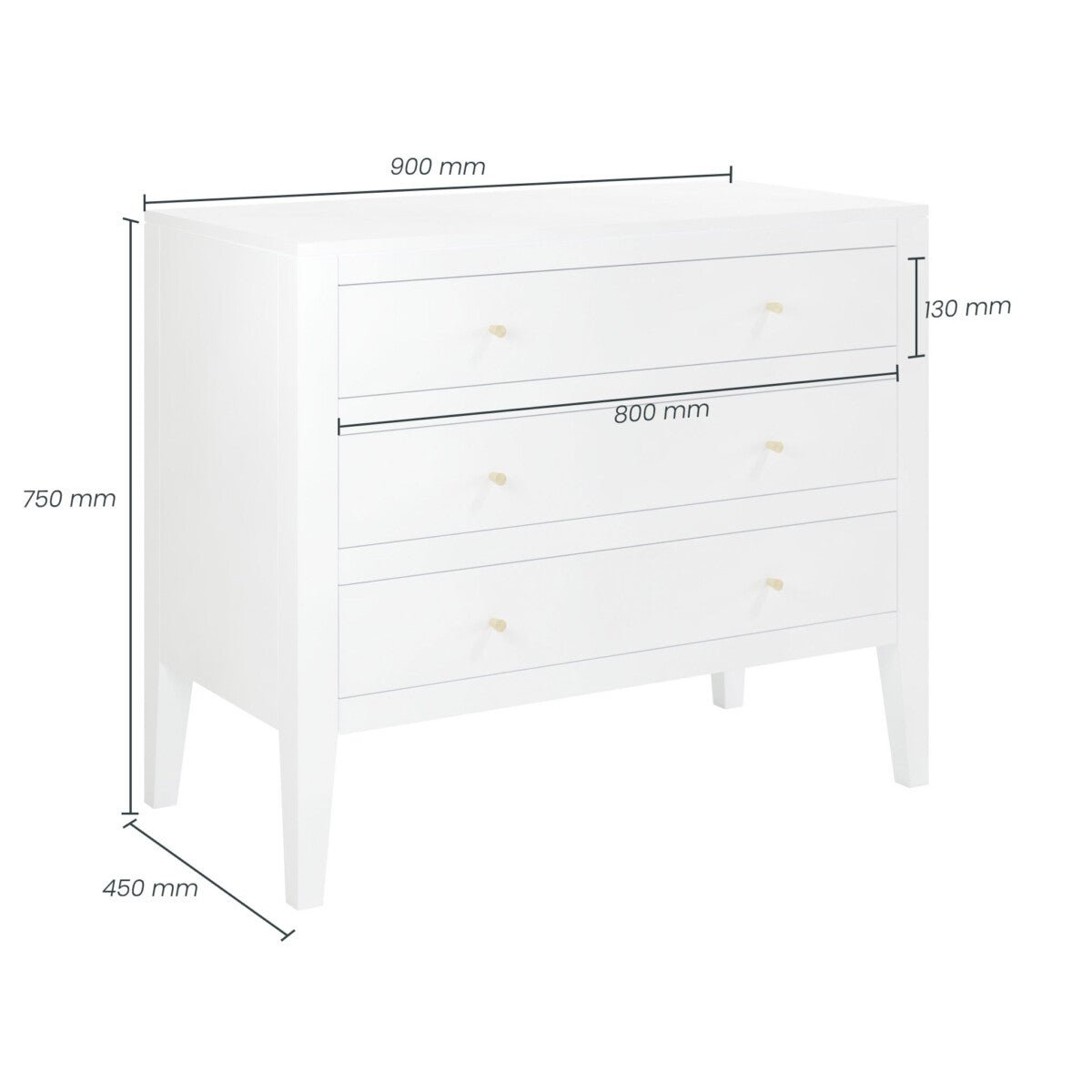 Alton Chest of Drawers | White - OPULENT co