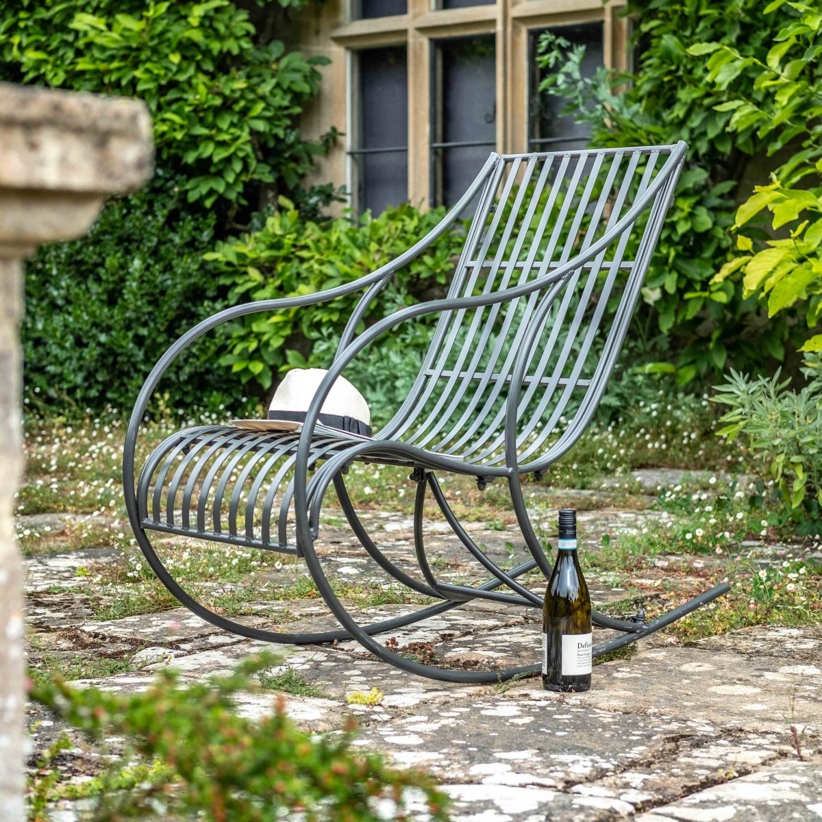 AMALFI METAL ROCKING CHAIR | Umbra Grey - OPULENT co