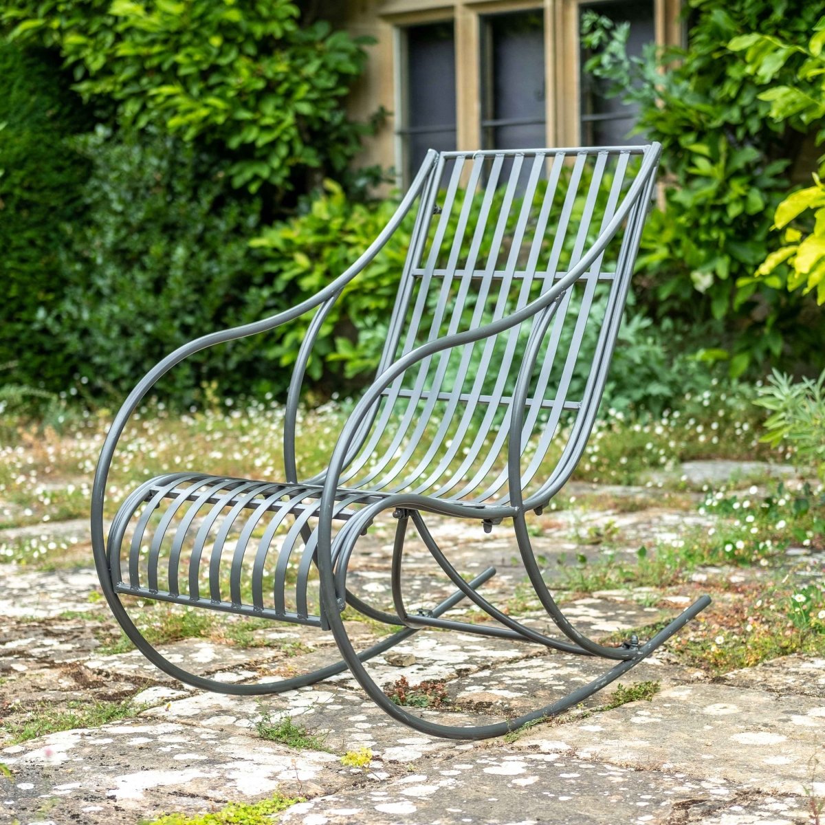 AMALFI METAL ROCKING CHAIR | Umbra Grey - OPULENT co