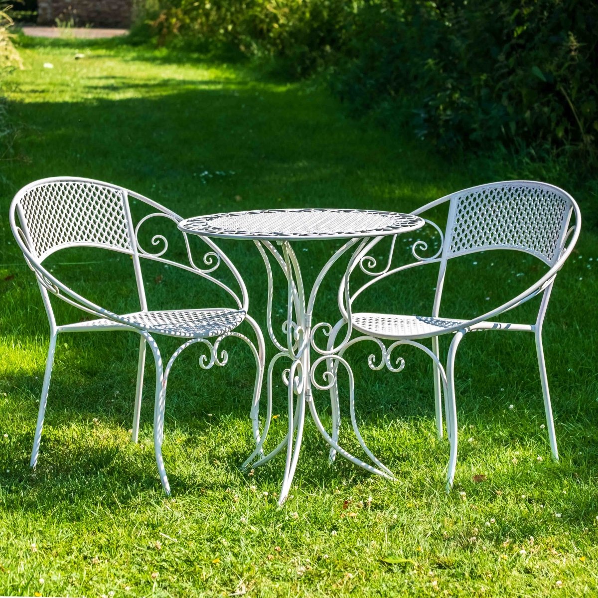 Aquitaine Mesh Bistro | Antique White - OPULENT Co